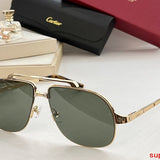 Close-up detail view of Cartier unisex sunglasses