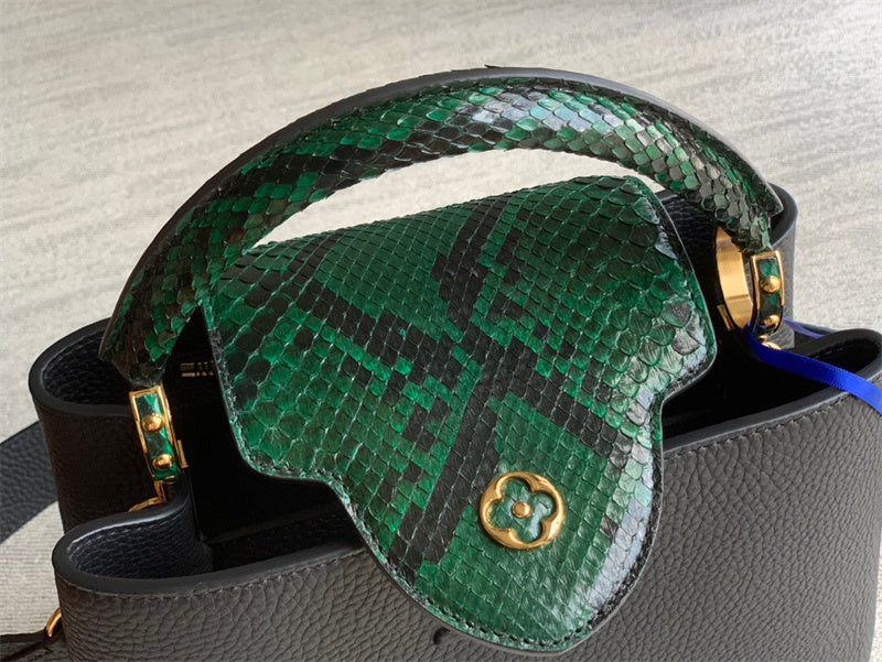  contemporary shoulder bag detail view showing craftsmanship 8
