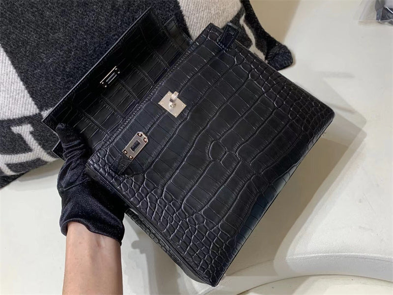Streamlined bag shown from front angle