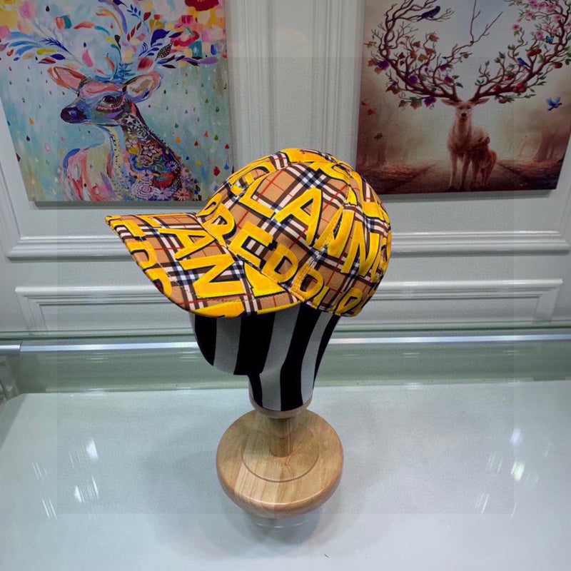 Front view of Burberry unisex cap
