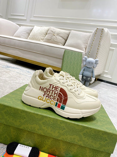 Gucci neutral cream luxury sneakers view 11 signature lace-up style