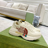 Gucci neutral cream luxury sneakers view 11 signature lace-up style