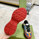 Side profile of Gucci clean off-white sneakers chunky sole construction