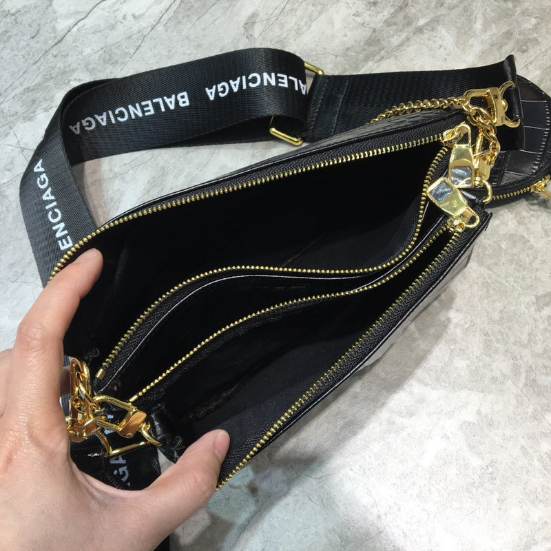 Statement Premium PU Leather Handbag - Signature Hardware Accents | Women's Statement Accessory #983 - hardware and detail close-up (image 5) of designer-inspired handbag