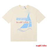 Back view of Rhude luxury clothing with relaxed-fit cut