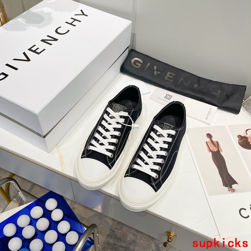 Givenchy Black Low-Top Sneakers - Front View