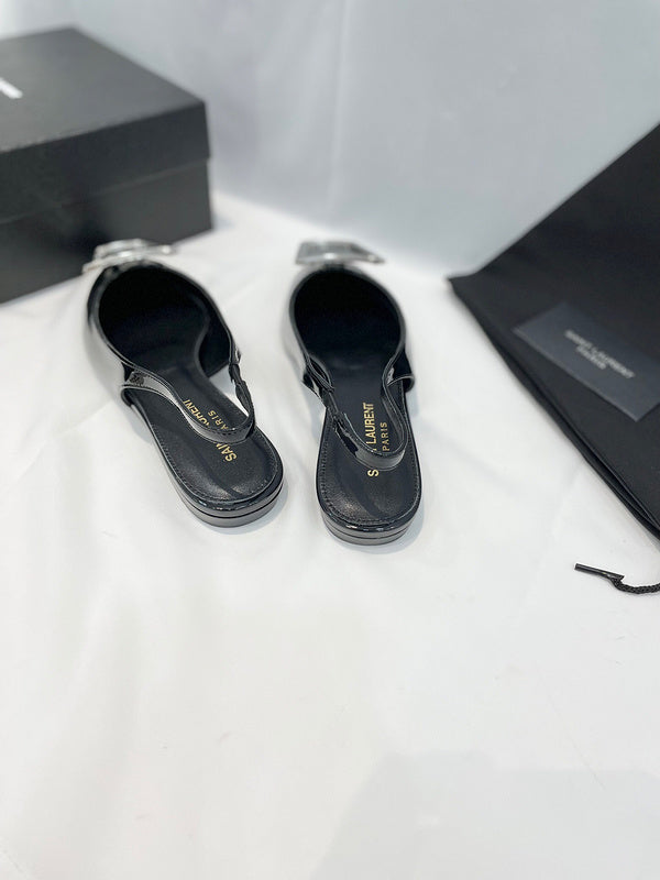 Saint Laurent luxury shoes detail shot