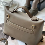  clean-lined everyday bag detail view showing craftsmanship