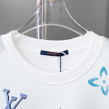 Close-up detail shot of Louis Vuitton luxury clothing with streetwear-inspired cut