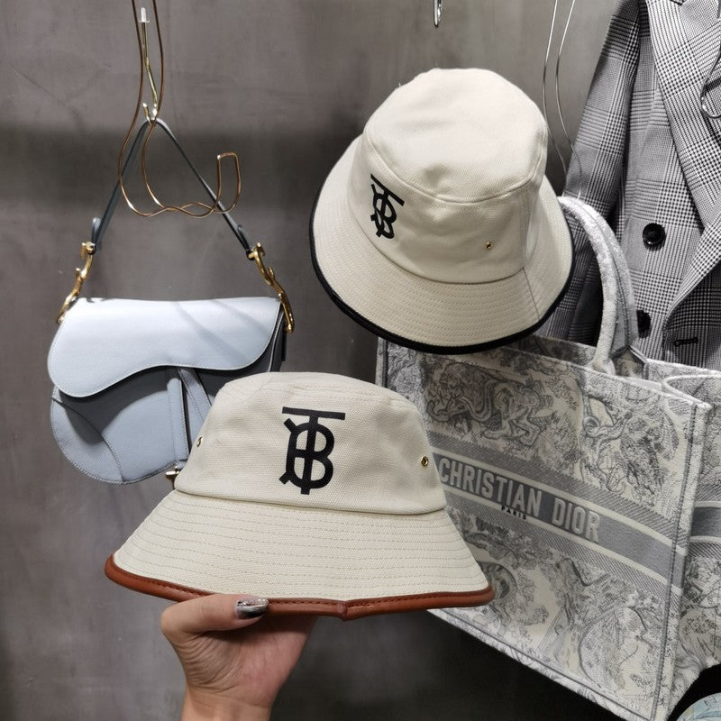 Close-up detail view of Burberry unisex cap