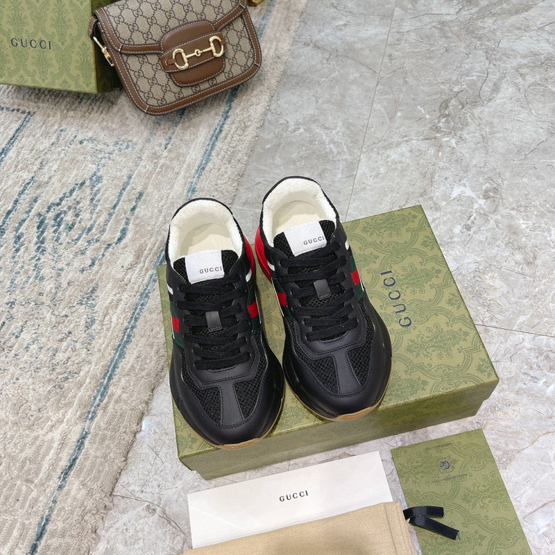Gucci two-tone luxury sneakers view 9 minimalist modern build