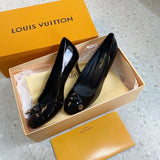 Louis Vuitton luxury shoes detail shot