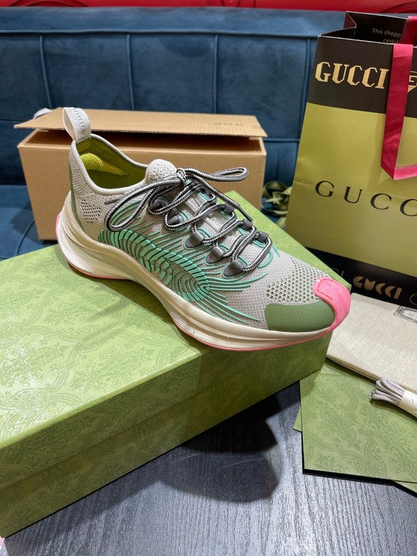 Gucci soft grey luxury sneakers view 7 premium leather build