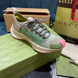 Gucci soft grey luxury sneakers view 7 premium leather build