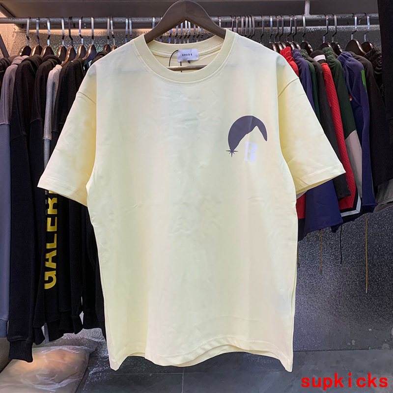 Back view of Rhude luxury clothing with contemporary cut
