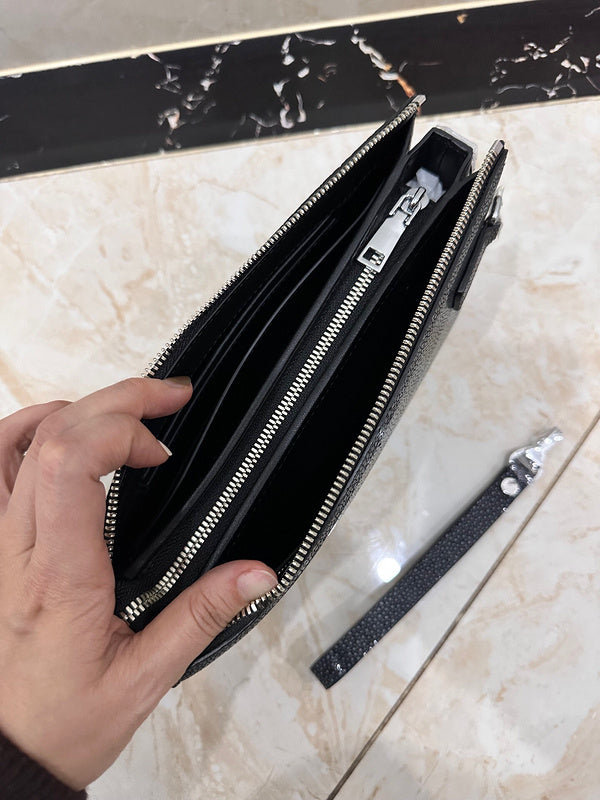 Side view of everyday-ready structured handbag