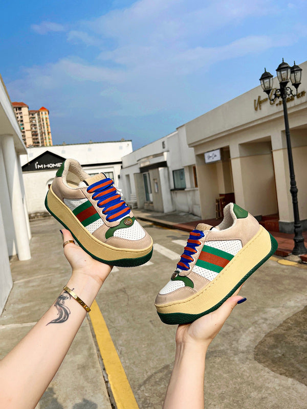 Gucci tonal black luxury sneakers view 6 chunky sole construction