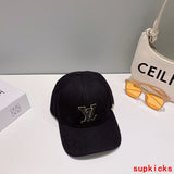 Close-up detail view of Louis Vuitton unisex cap