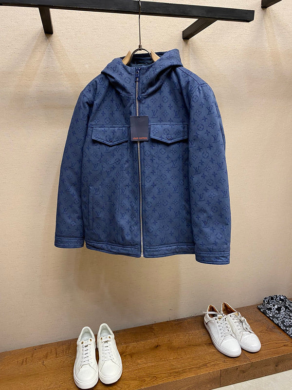 Back view of Louis Vuitton luxury clothing with contemporary cut