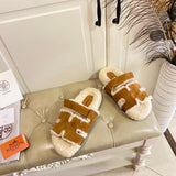 Hermès Chocolate Brown Platform Sandals - Close-Up Texture View