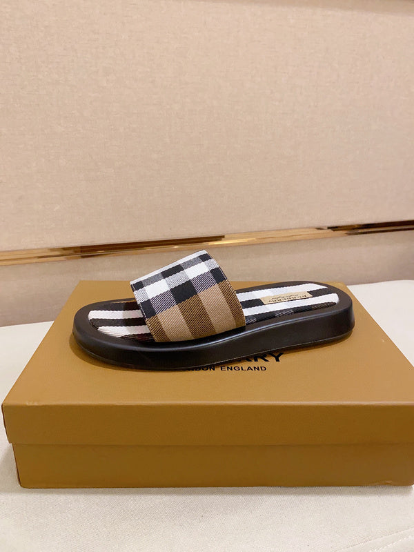 Burberry Burgundy Slip-On Sneakers - Side Profile View