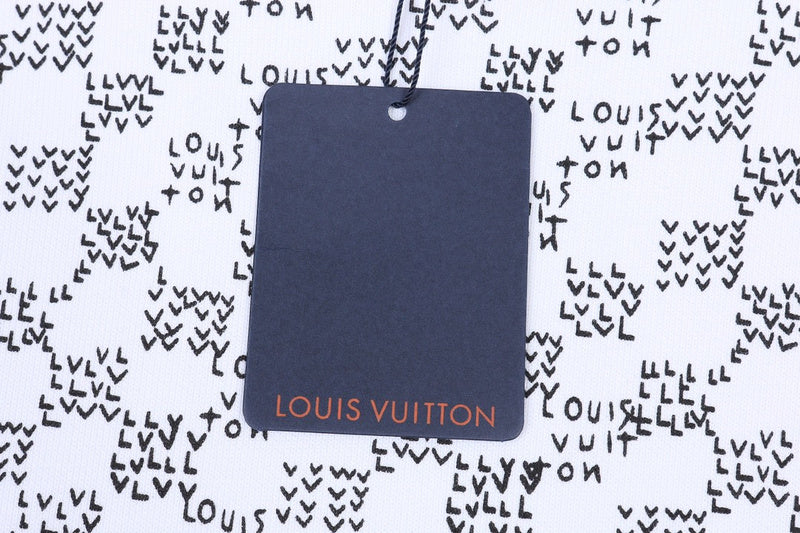 Flat lay presentation of Louis Vuitton luxury clothing with runway-inspired design