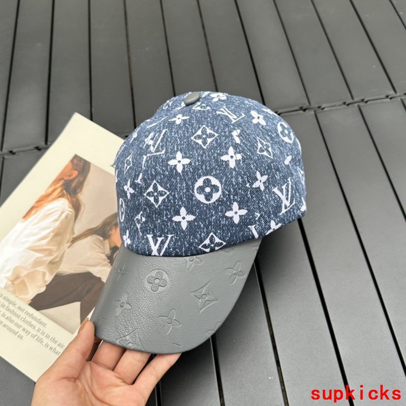 Close-up detail view of Louis Vuitton unisex cap