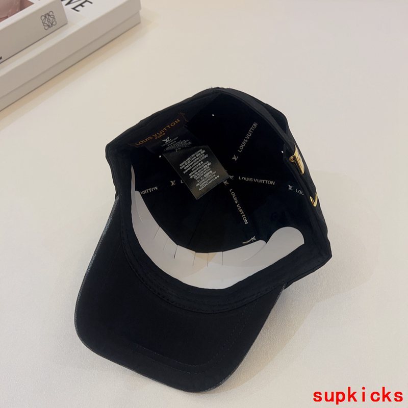 Close-up detail view of Louis Vuitton unisex cap