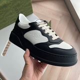 Gucci stone beige luxury sneakers view 8 bold athletic profile