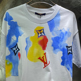 Flat lay presentation of Louis Vuitton cotton t-shirt with runway-inspired design