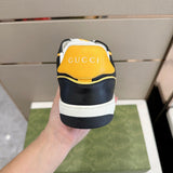 Gucci soft grey luxury sneakers view 4 bold athletic profile