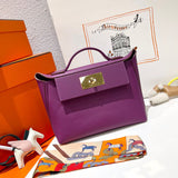 Poised bag shown from front angle