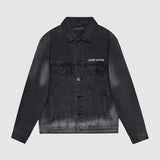 Close-up detail shot of Louis Vuitton luxury clothing with relaxed-fit cut