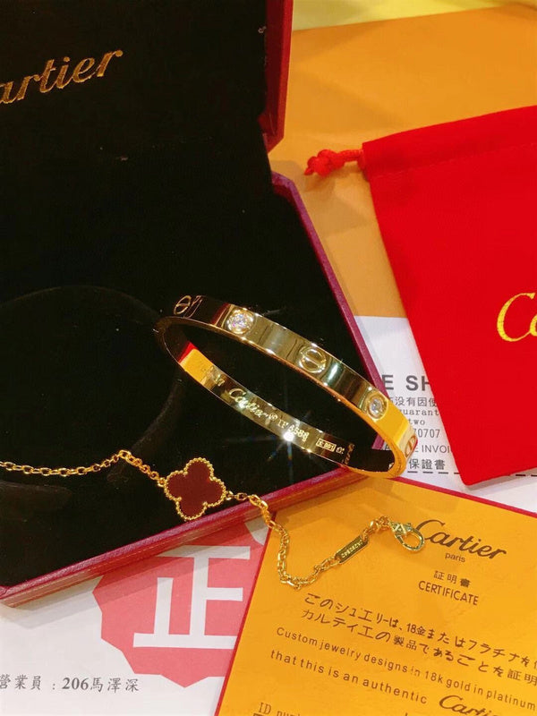 Close-up detail view of Cartier unisex jewelry piece