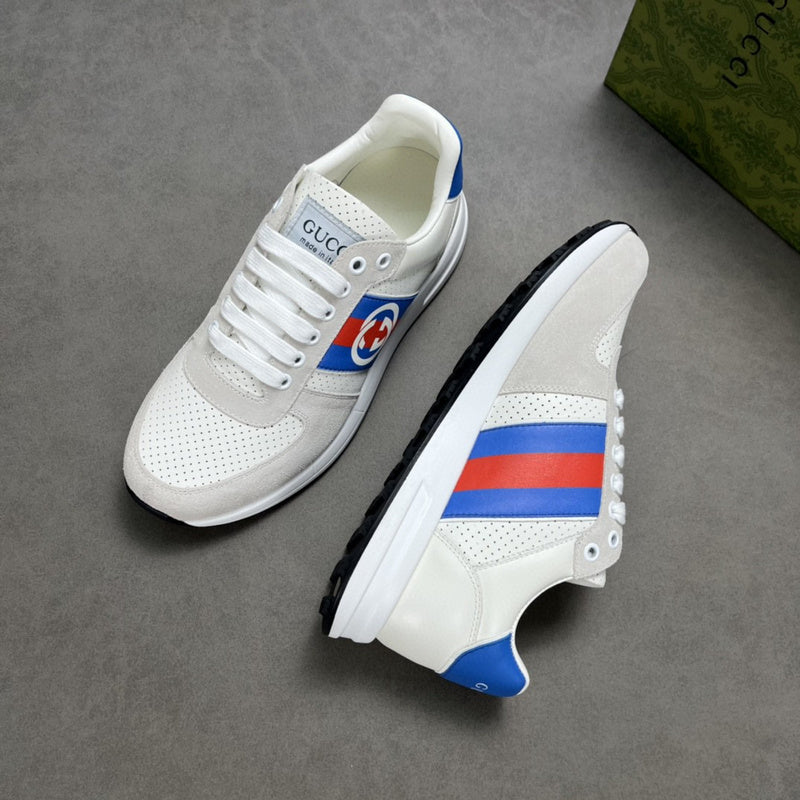 Gucci bold contrast luxury sneakers view 5 sleek tonal finish