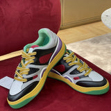 Gucci two-tone luxury sneakers view 5 signature lace-up style