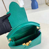 Front view of refined chic women's handbag – women's luxury handbag