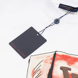 Flat lay presentation of Louis Vuitton cotton t-shirt with monogram-inspired silhouette