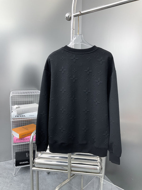 Side profile of Louis Vuitton luxury clothing with runway-inspired design