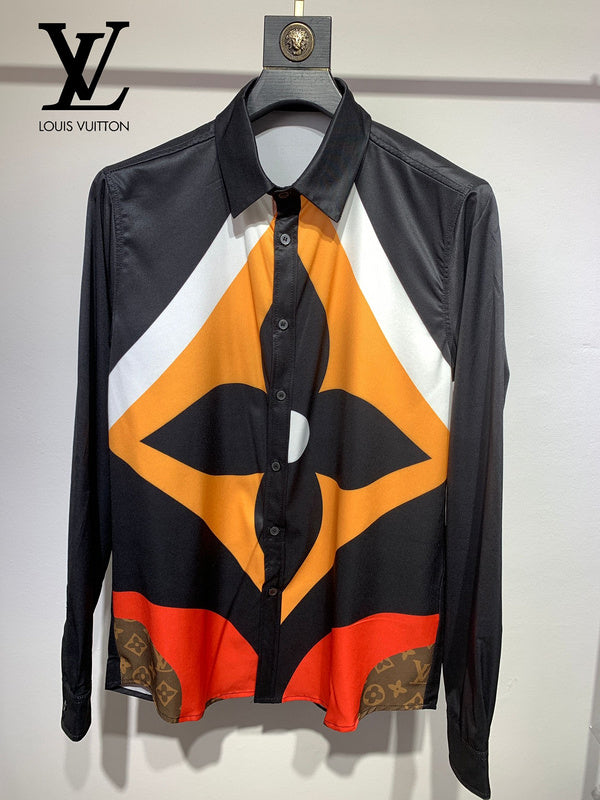 Front view of Louis Vuitton cotton t-shirt with signature branding