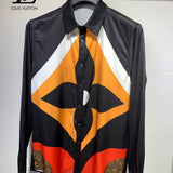 Front view of Louis Vuitton cotton t-shirt with signature branding
