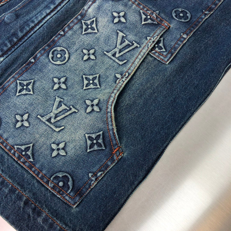 Full styled look of Louis Vuitton luxury clothing with monogram-inspired silhouette