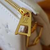Back view of structured premium women's handbag – women's designer-style accessory