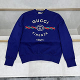 Side profile of Gucci luxury clothing with logo-detail design