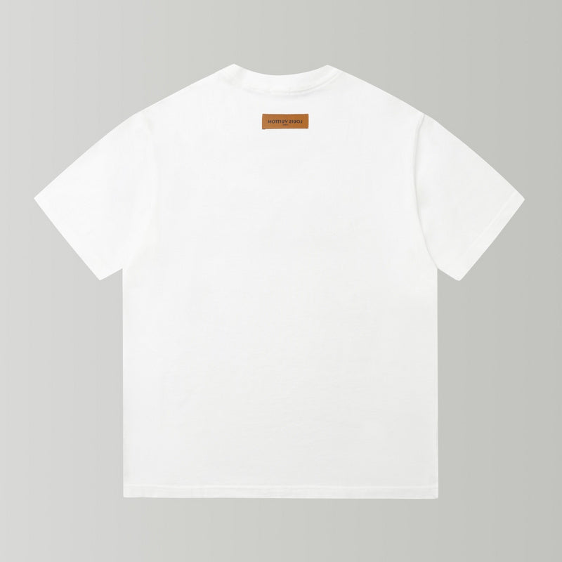 Side profile of Louis Vuitton cotton t-shirt with contemporary cut