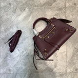 Sophisticated Faux Leather Handbag - Versatile Everyday Design | Women's Everyday Carry Handbag #625 - side angle view (image 2) of designer-inspired handbag