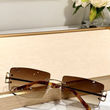 Close-up detail view of Cartier unisex sunglasses