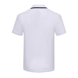 Back view of Polo cotton polo shirt with logo-detail design