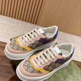 Gucci neutral cream luxury sneakers view 7 signature lace-up style