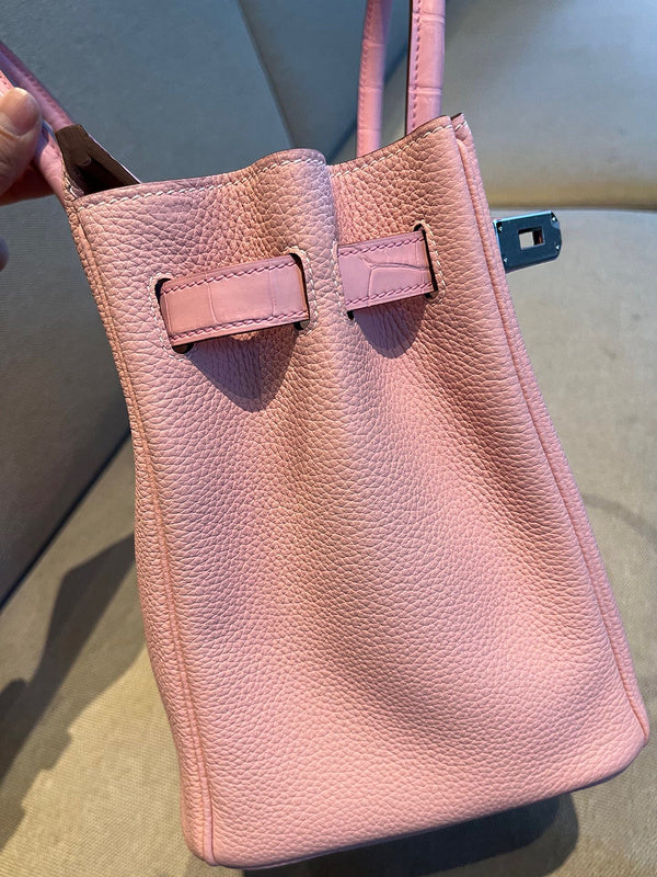 Close-up detail of curated bag design